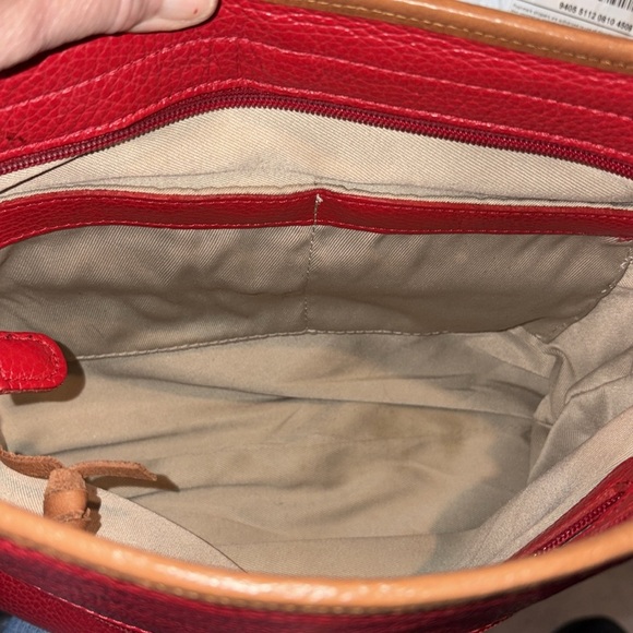 Valentina   Crossbody  shoulder bag, pebbled leather  holiday Red  goldtone HW - Picture 17 of 17